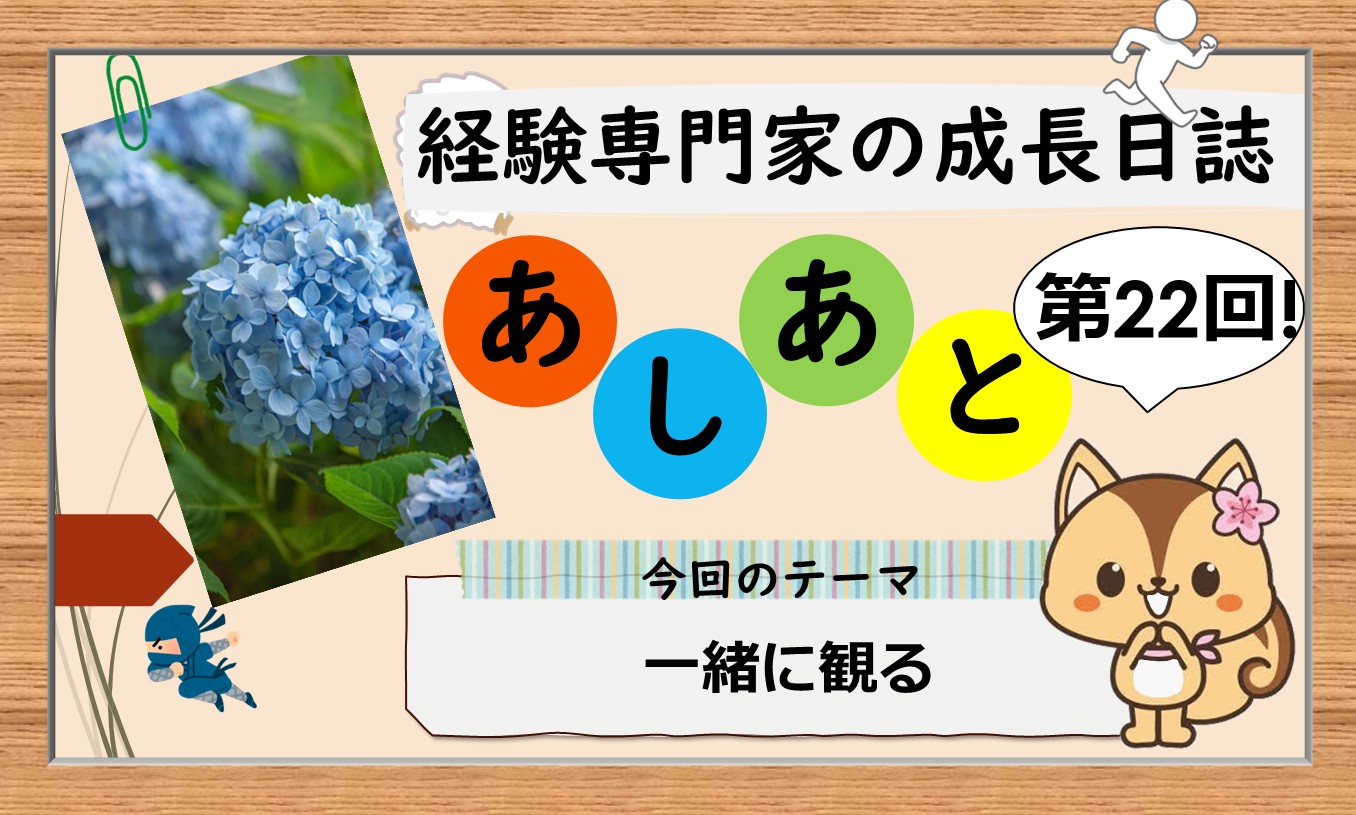 経験専門家の成長日誌「あしあと」#22「一緒に観る」